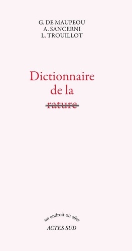 Dictionnaire de la rature - Occasion