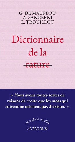 Dictionnaire de la rature