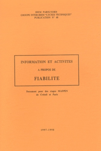 Geneviève Saint-Pierre et Bernard Verlant - Information et activités à propos de fiabilité.