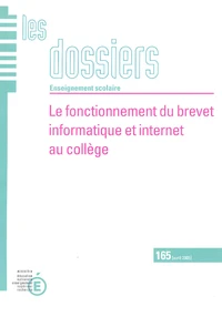 Le fonctionnement du brevet informatique et internet au collège