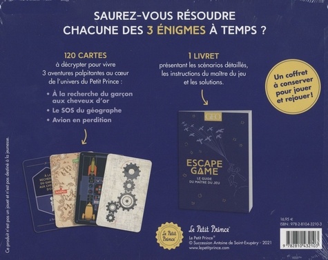 Le Petit Prince. Coffret Escape Game avec 120 cartes et 1 livret