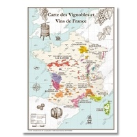  Geo Reflet - Carte des Vignobles et Vins de France - Affiche 50x70cm.