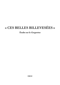 Etudes rabelaisiennes
