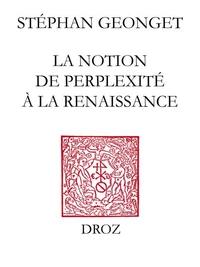 La notion de perplexité à la Renaissance