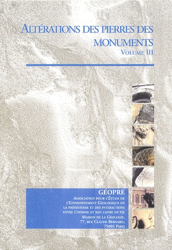 Philippe Bromblet et Geneviève Orial - Altérations des pierres des monuments - Volume 3. 1 Cédérom