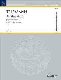 Georg Philipp Telemann - Edition Schott  : Partita No. 2 in G - TWV 41:G2. oboe and basso continuo..