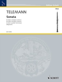 Georg Philipp Telemann - Edition Schott  : Sonata in G minor - oboe and piano..