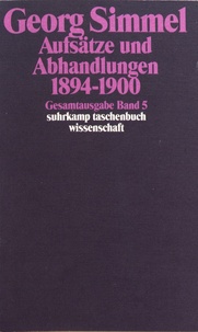 Georg Simmel - Aufsätze und Abhandlungen 1894-1900.