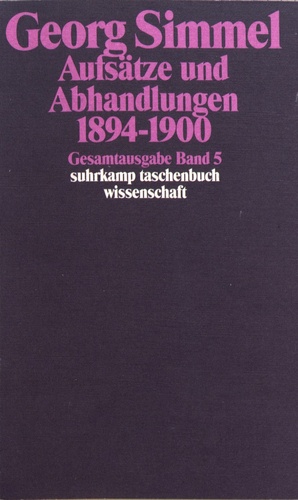 Aufsätze und Abhandlungen 1894-1900