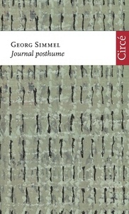 Georg Simmel - Journal posthume.