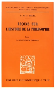 Leçons sur l'histoire de la philosophie