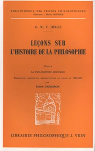 Leçons sur l'histoire de la philosophie