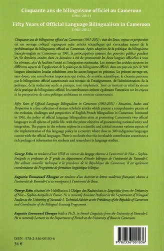 Cinquante ans de bilinguisme officiel au Cameroun (1961-2011). Etat des lieux, enjeux et perspectives