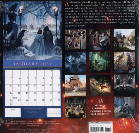 Calendar A Song of Ice and Fire  Edition 2021