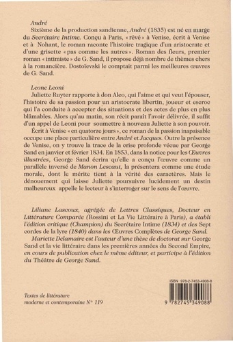 Oeuvres complètes, 1835. André ; Leone Leoni