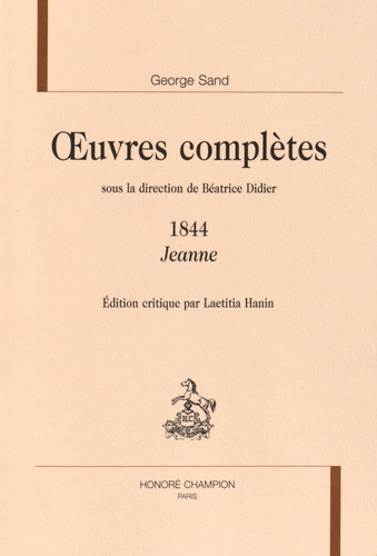 George Sand - Oeuvres complètes, 1844 - Jeanne.