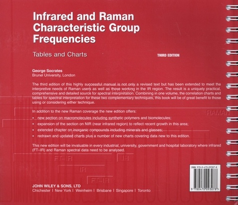 Infrared and Raman Characteristic Group Frequencies. Tables and Charts 3rd edition