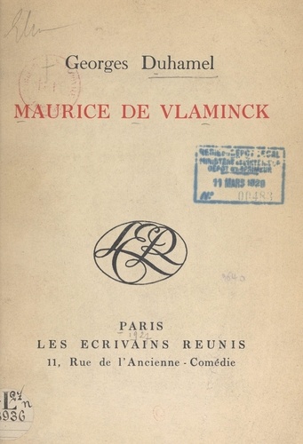 Maurice de Vlaminck. Avec quatre cuivres originaux et vingt-quatre reproductions en phototypie