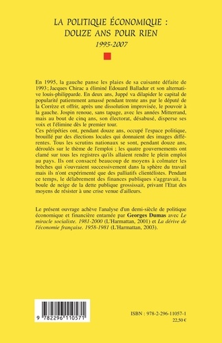 La politique économique : douze ans pour rien 1995-2007