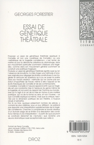 Essai de génétique théâtrale. Corneille à l'oeuvre