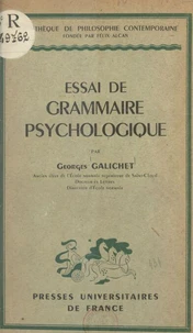 Essai de grammaire psychologique