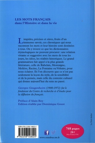 Les mots français dans l'histoire et dans la vie