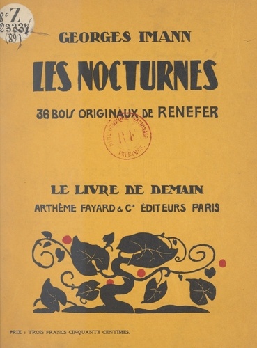 Les nocturnes. 36 bois originaux de Renefer