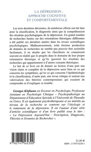 La dépression : approche cognitive et comportementale