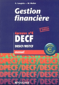 Georges Langlois - Decf Epreuve N° 4 Gestion Financiere. 2eme Edition.