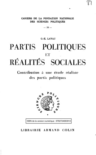 Partis politiques et réalités sociales
