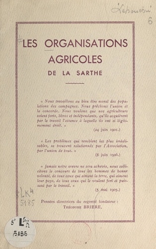 Les organisations agricoles de la Sarthe