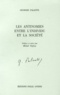 Georges Palante - Les antinomies entre l'individu et la société.