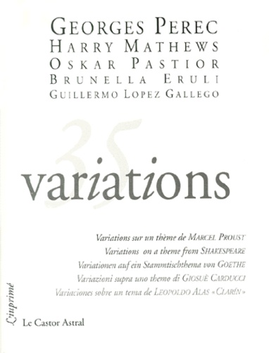 35 variations de Georges Perec - Livre - Decitre