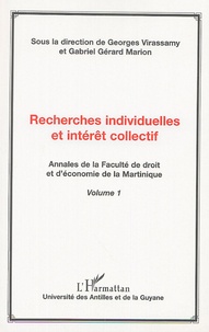 Coachingcorona.ch Annales de la Faculté de droit et d'économie de la Martinique - Volume 1, Recherches individuelles et intérêt collectif Image