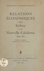 Relations économiques entre Sydney et la Nouvelle-Calédonie : 1844-1860