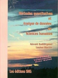 Gérald Baillargeon - METHODES QUANTITATIVES ET ANALYSE DE DONNEES EN SCIENCES HUMAINES.