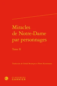 Miracles de Notre-Dame par personnages
