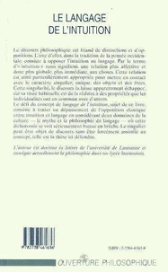 Le langage de l'intuition