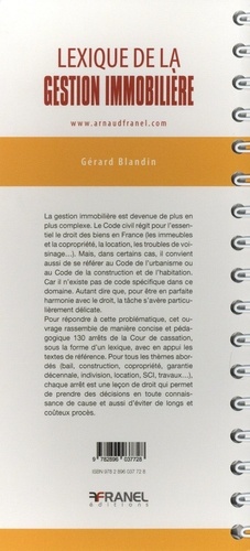 Lexique de la gestion immobilière. Avec 130 cas pratiques de jurisprudence