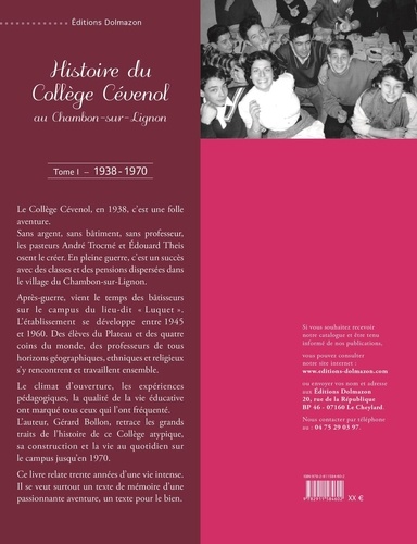 Histoire du Collège Cévenol au Chambon-sur-Lignon. Tome 1 (1938-1970)
