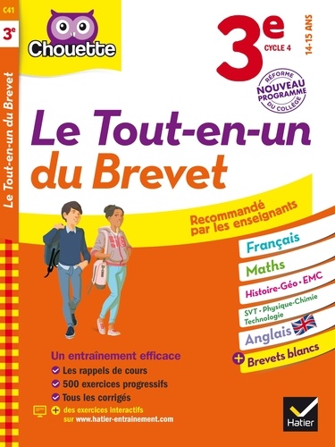 Gérard Bonnefond et Vanessa Lebrun - Chouette Le Tout en un 3e - Spécial Brevet - nouveau programme.
