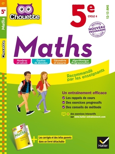 Gérard Bonnefond et Daniel Daviaud - Maths 5e Cycle 4 - 12-13 ans.