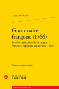 Gérard Du Vivier - Grammaire françoise (1566).