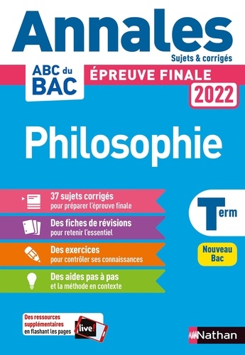 Philosophie Tle. Sujets & corrigé  Edition 2022
