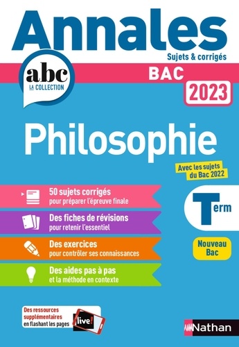 Philosophie Tle. Sujets & corrigé  Edition 2023