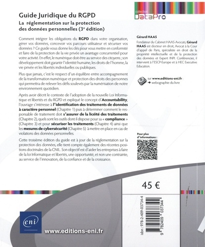 Guide Juridique du RGPD. La réglementation sur la protection des données personnelles 3e édition