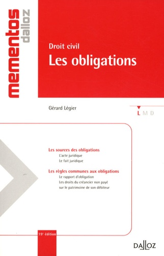 Gérard Légier - Les obligations - Droit civil.