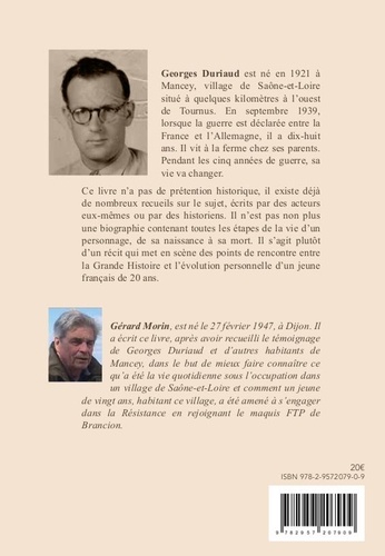 Parcours d'un jeune de Mancey 1939-1945, Georges Duriaud