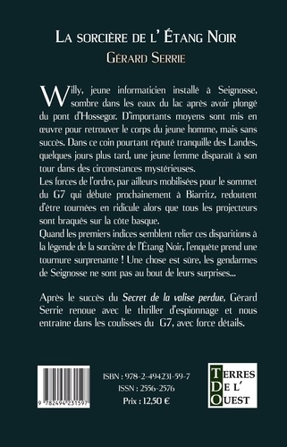 La sorciere de l'étang noir. Thriller entre landes et pays basque