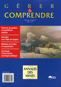  Annales des mines - Gérer et comprendre N° 75 - Mars 2004 : .